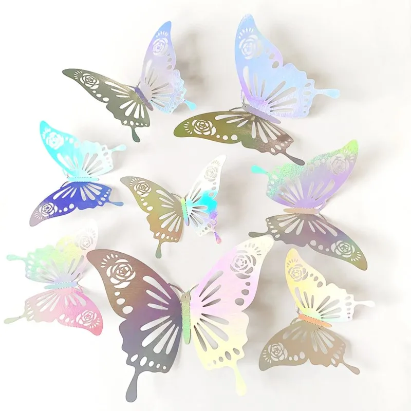 

12PCS Cake Decor Pearl Butterfly Cake Toppers Happy Birthday Party Garland Balloon Kids Girls Butterfli Cupcake Decor Babyshower