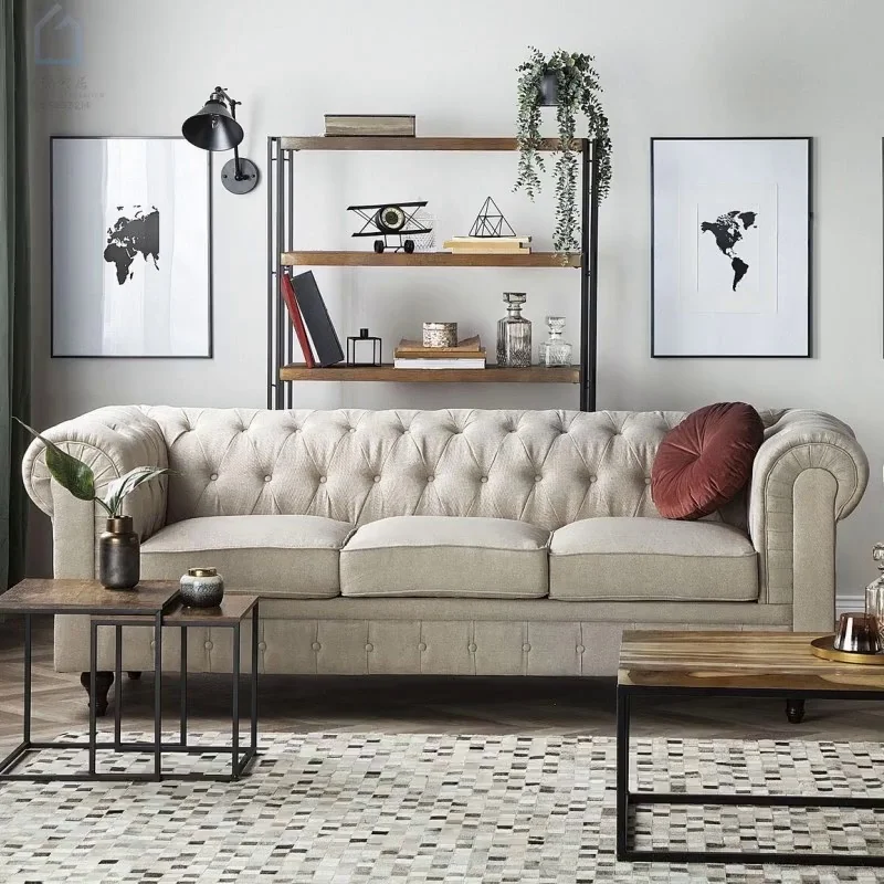 Американская винтажная модель для гостиной комбинация комнаты маленькая