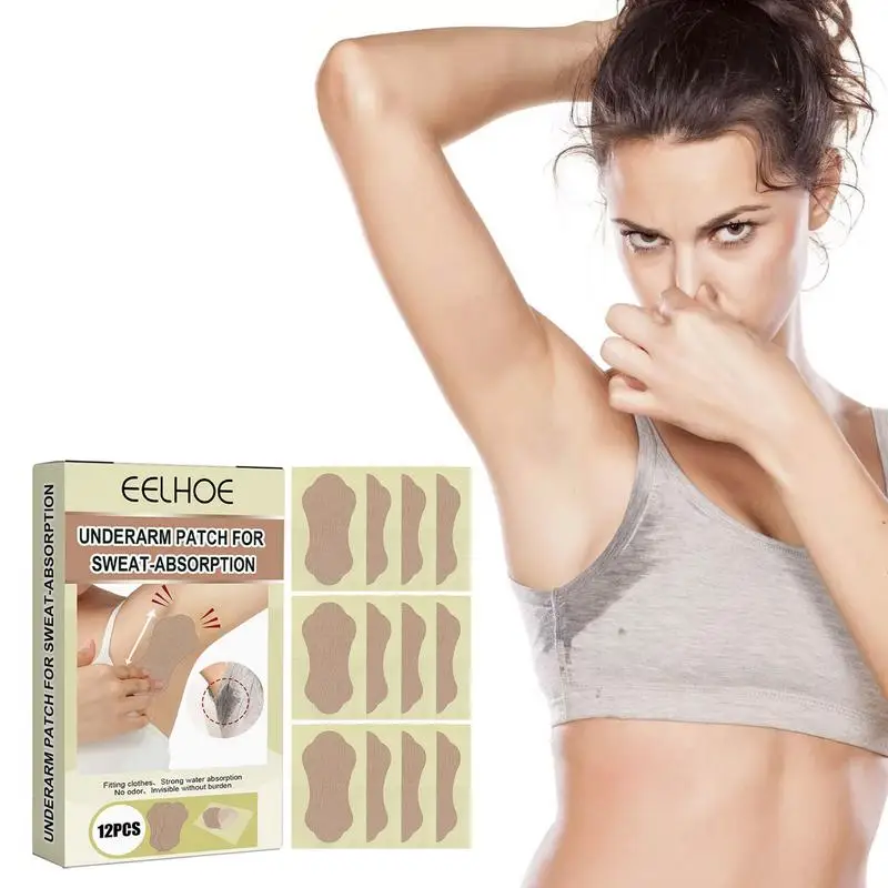 

12 шт., прокладки для подмышек от пота