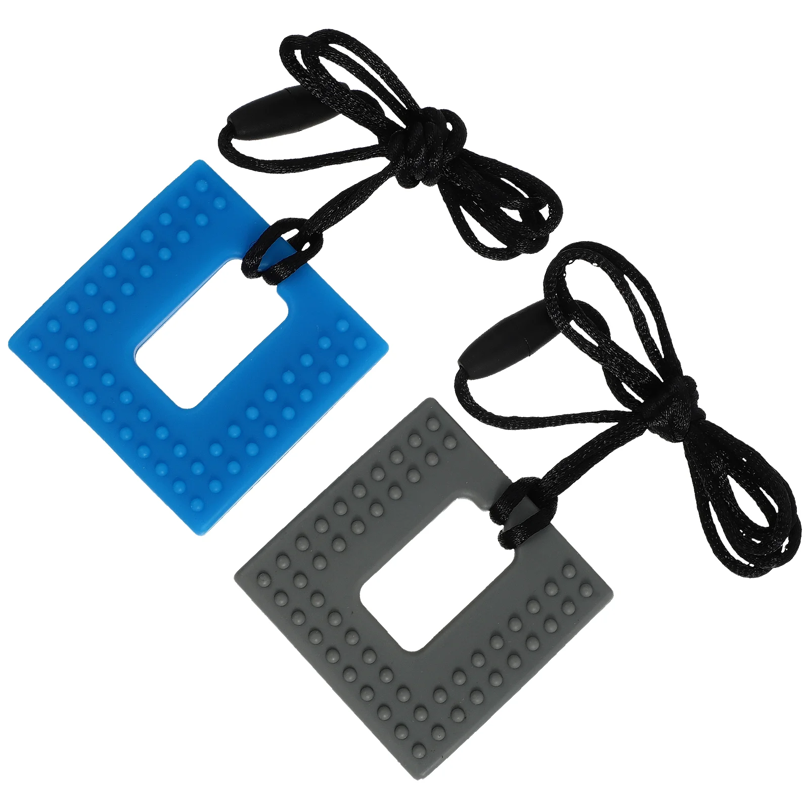 

2 Pcs Durable Square Children's Sensory Chewing Supplies Children's Toys (Assorted Color)
