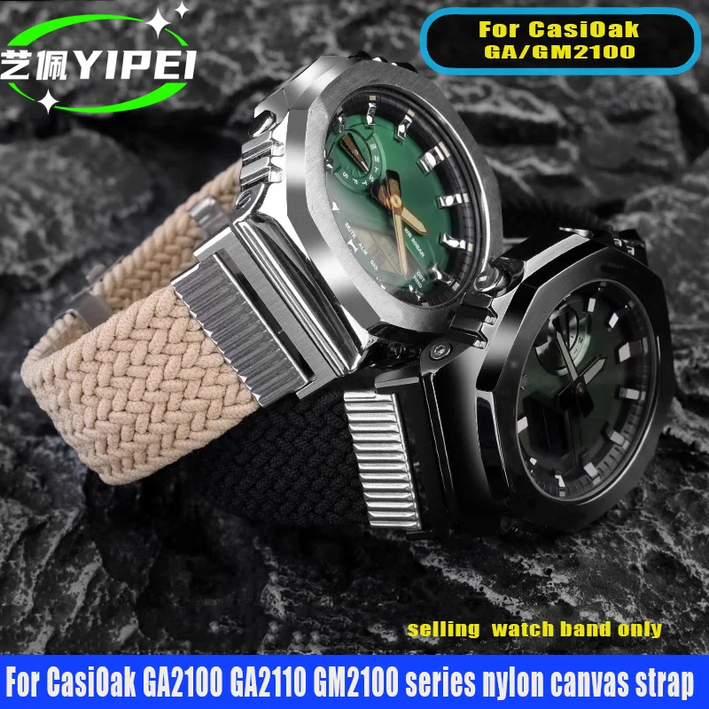 Фото Высококачественный нейлоновый ремешок для CasiOak GA2100 GA2110 GM2100, модифицированные аксессуары для ремешков G-SHOCK GA-2100 GA-2110 GM-2100, 16 мм. №1
