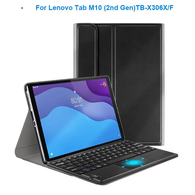 

2023 Soft Keyboard Case For Lenovo Tab M10 HD 2nd Gen With Touchpad Case For TB-X306F TB-X306X 10.1" 202 Tablet Cover Funda Capa