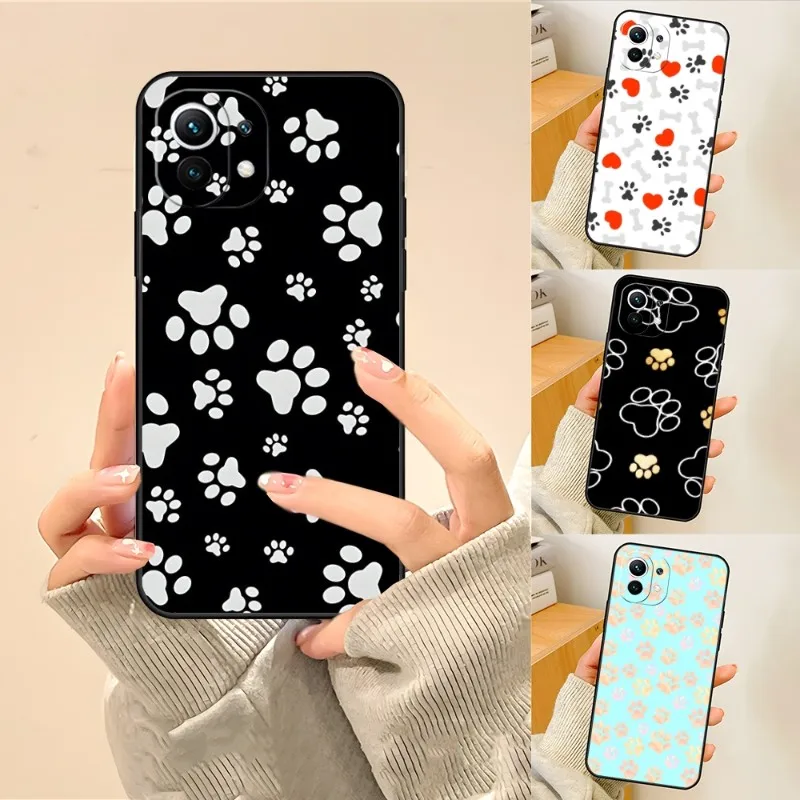 Cute Dog Paw Phone Case For Xiaomi Redmi K40 K30 K20 10 X 9 8 7 6 A C T S Pro Plus Extreme K50 Gaming Go Soft Cover