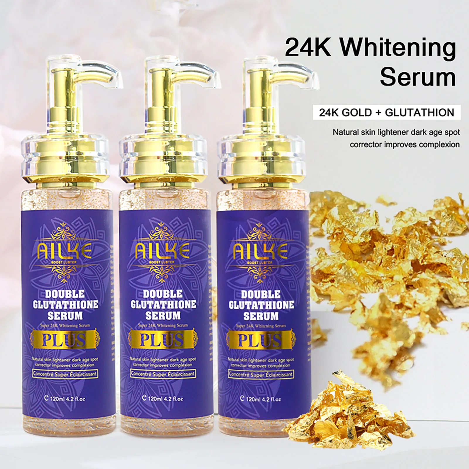 AILKE Double Glutathione Plus увлажняющий лосьон для отбеливания тела и кожи отбеливающий