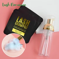lash romance 5 ml individual eyelash extension cleanser shampoo makeup remover tool