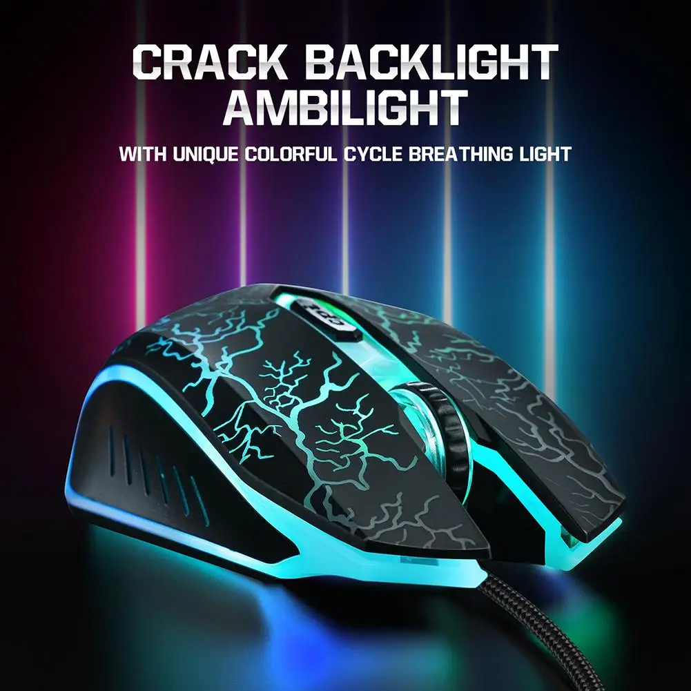 

Cw920 Gaming Mouse Crack Backlight Ambilight Rgb Multi-color Macro Programming 4-speed 1200-3600dpi Adjustable Computer Mice