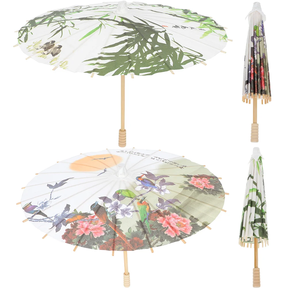 

Umbrella Parasol Paper Silk Chinese Dance Wedding Vintage Japanese Decorative Classical Sun White Oriental Oil Oiled Asian