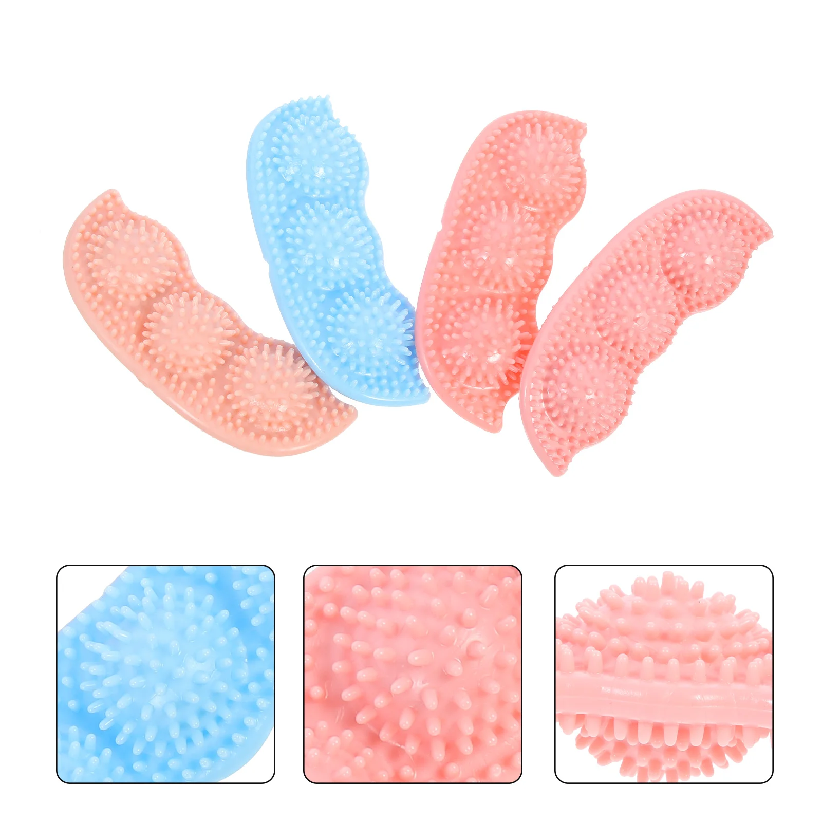 

4pcs Funny Bite-Resistant Pet Toys Dog Grinding Toys Pet Chew Playthings (Random Color)