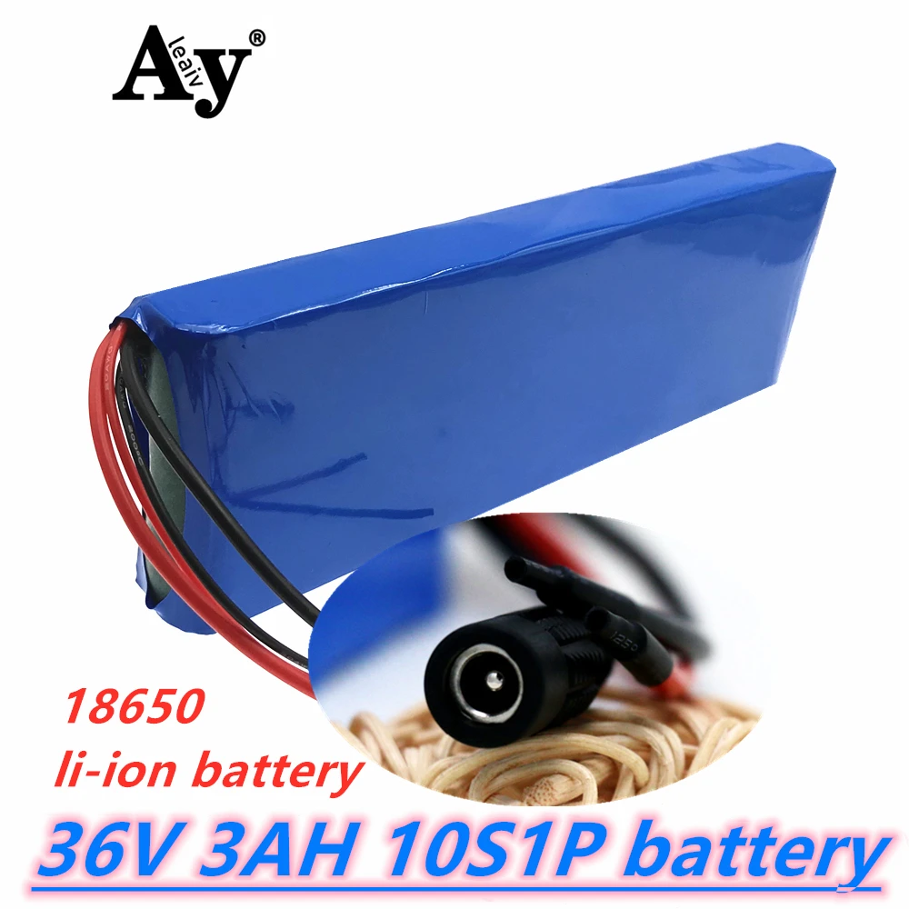 

2021 New 36V Battery 10S1P 3Ah 42V 3200mAh 18650 lithium ion battery pack ebike electric car bicycle scooter belt 20A BMS 500W