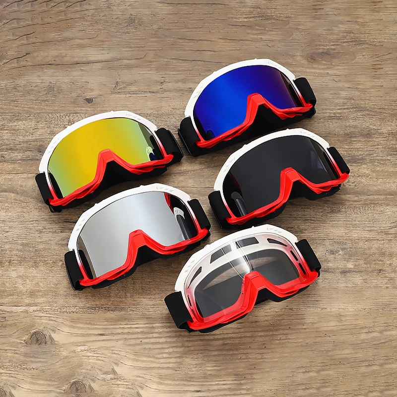 

Wholesale Off-road Motorcycle Goggles for Mountain Biking Skiing Cycling Windproof Sand and Motorcycle Goggle Riding Rich Styles