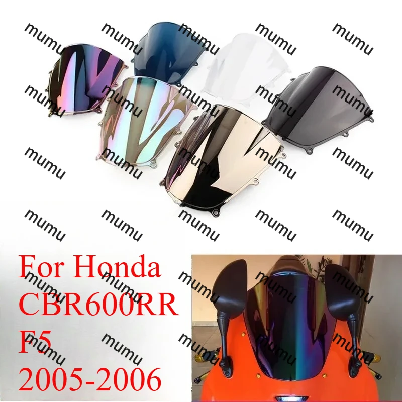 Фото Для Honda CBR600RR F5 2005 2006, ветрозащитный экран для мотоцикла, двойной пузырьковый дефлектор лобового стекла, защита ветрового стекла №3
