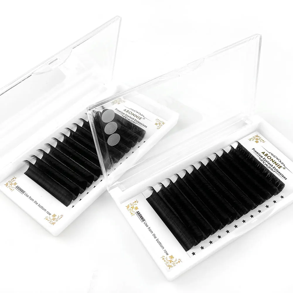 Abonnie 0.03-0.10mm Easy Fan Lashes Mega Volume Fans Eyelash 8-25mm Automatic Flowering Fast Blooming Eyelash Makeup Cilios images - 6