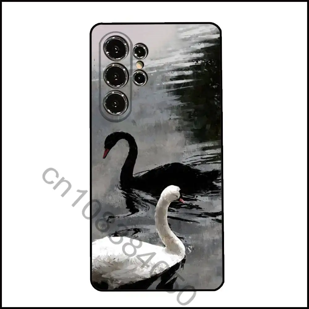 Фото Чехол для телефона Swan для Samsung Galaxy A20,21s,22,31,32,52,71,80,A91,5G, красочный чехол для смартфона, красивый дизайн №4