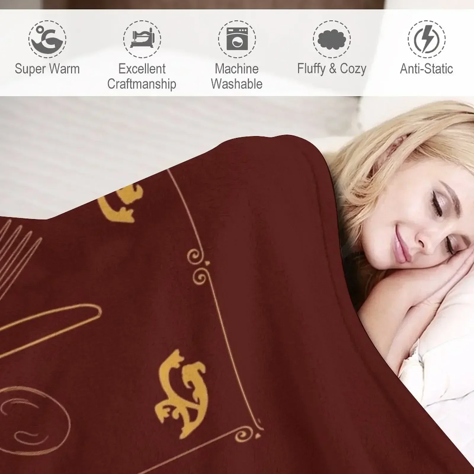 Просто добавьте волшебную посуду золотое одеяло с каймой спальный мешок самые