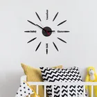 Домашние самоклеящиеся настенные 3d-часы, акриловые зеркальные наклейки сделай сам для гостиной, Современные Кварцевые Подвесные часы с иглами