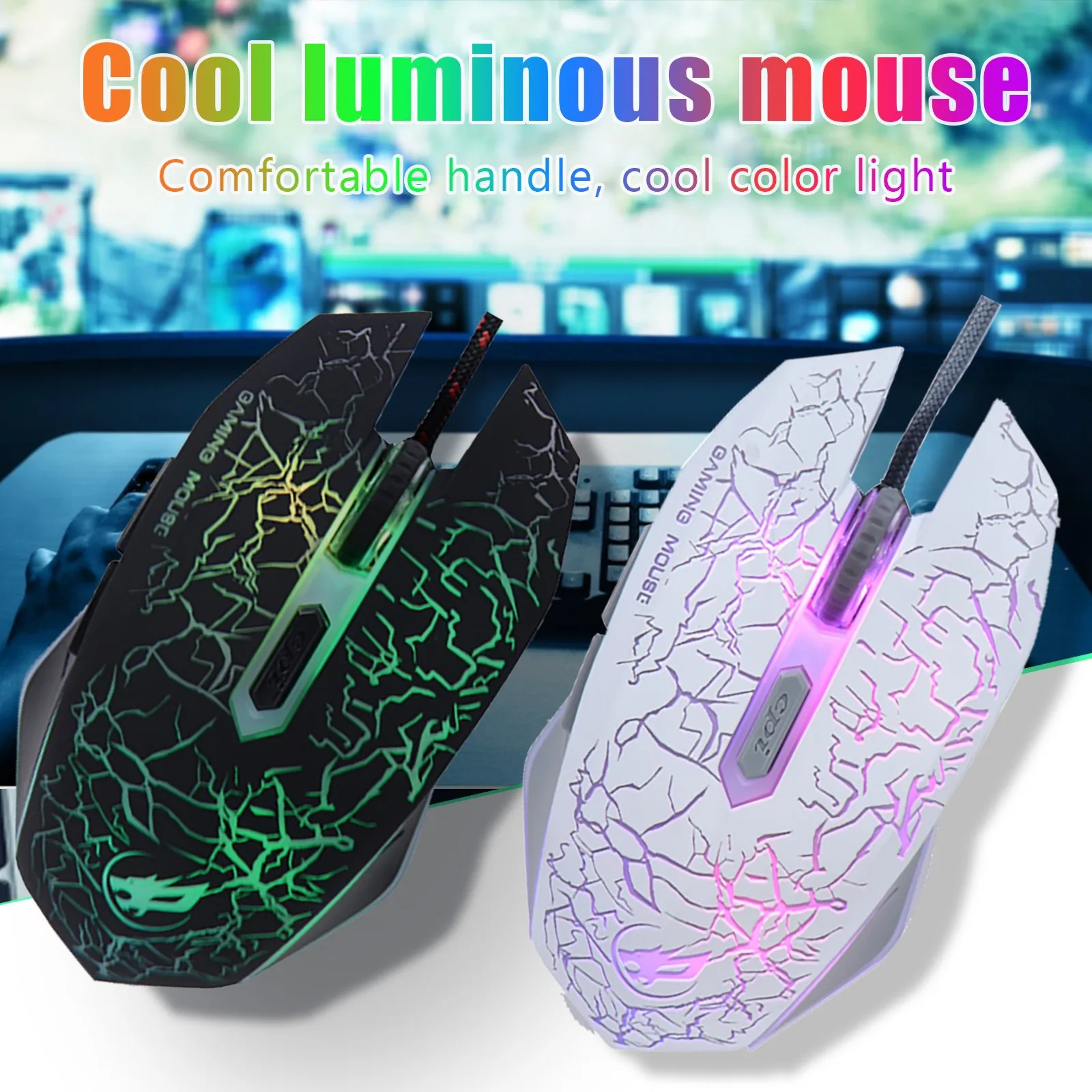 

Новинка, проводная оптическая компьютерная мышь, USB 3200DPI, эргономичная оптическая игровая мышь для настольного ПК, мышь для ноутбука