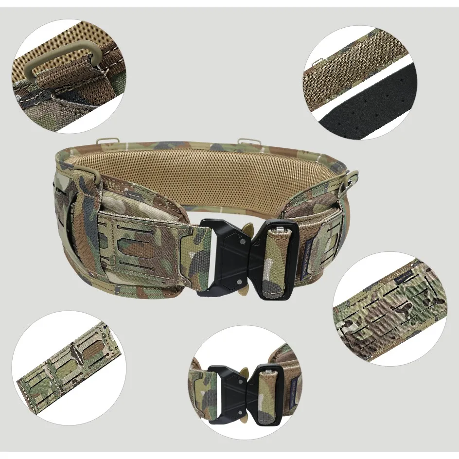 New Laser Cutting Waistband Waist Seal Two In One Quick Release Aluminum Alloy Buckle Tactical Cool Equipment