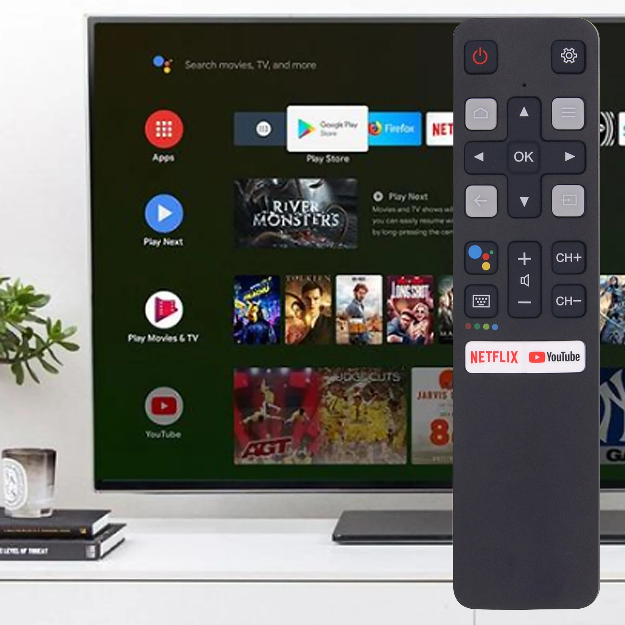 Замена голоса для TCL-Android-TV-новый обновленный RC802V TCL Smart TVs с функцией Google Voice Netflix
