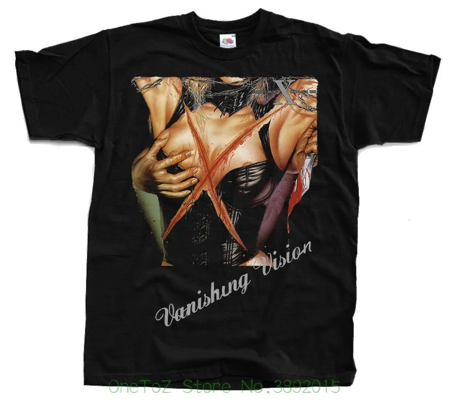 

Harajuku Funny Rick Tee Shirts X Japan Vanishing Vision T-Shirt Black S 3XL