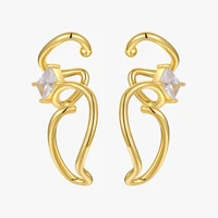 enfashion irregular earring with zircon gold color earring for women fashion jewelry ear cuff without piercing pendientes e1224