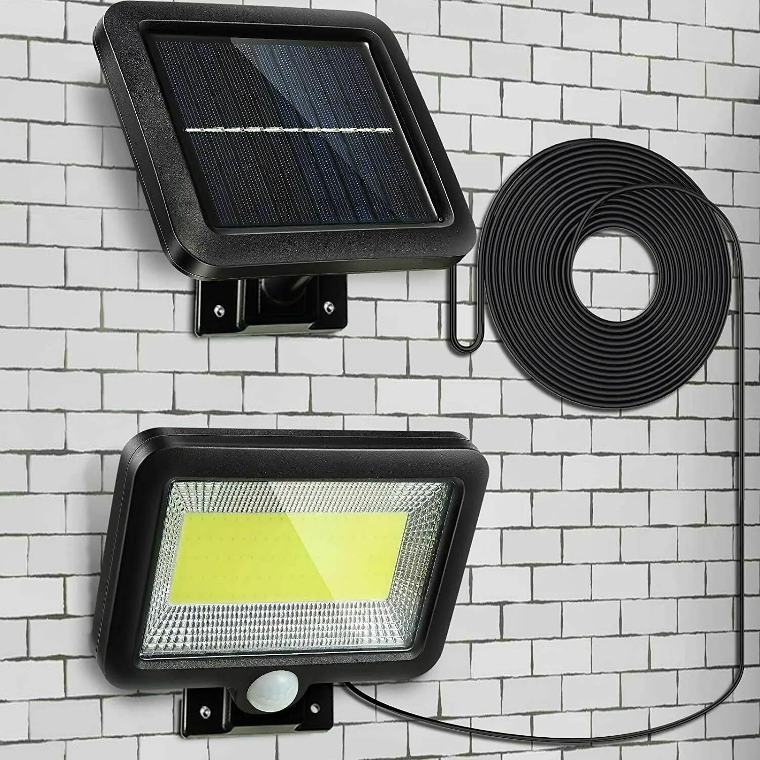 

Светодиодный раздельный настенный светильник на солнечной батарее, 3 режима, водонепроницаемые лампы с датчиком движения, садовый уличный ...