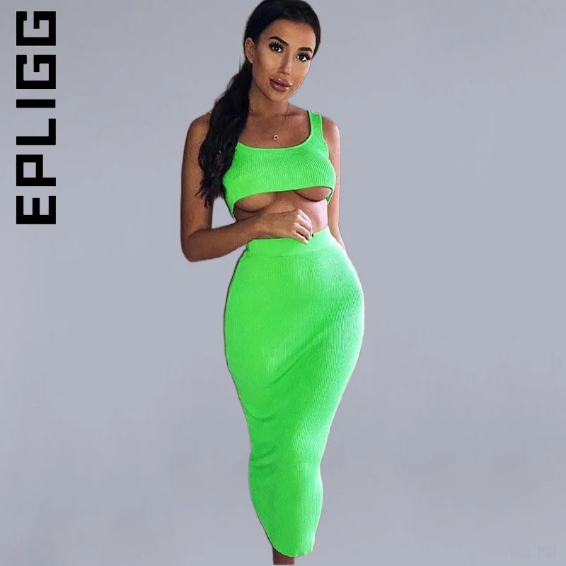 

Epligg Women Set New Womens Tracksuit Long Skirt Women Winter Pajamas Tight Two Piece Set Chic Soft Women's Tracksuit Set