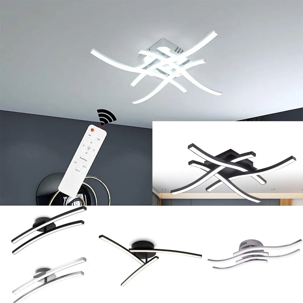 Светодиодный потолочный светильник AC85-265V современный изогнутый дизайн