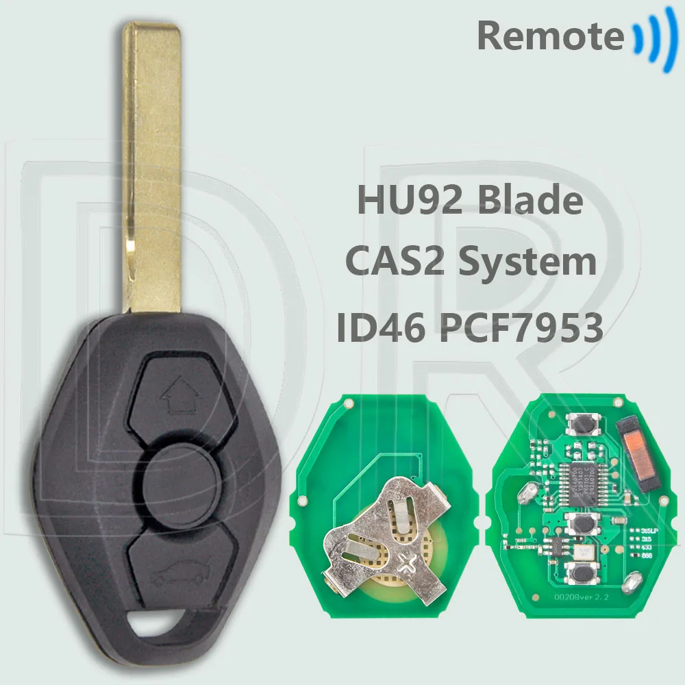

Система DR CAS2 ID46 HITAG2 Чип/315/434/868 МГц Автомобильный дистанционный ключ 5WK49147 5WK49125 Для BMW 1 3 5 X5 E46 E60 E61 E63 E64 E70 E87