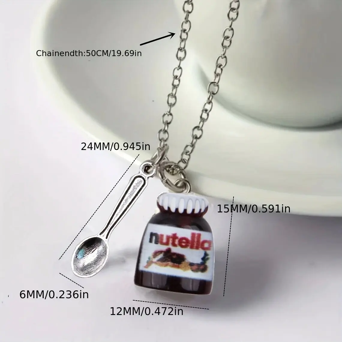 Милая шоколадная банка с подвеской в виде ложки ожерелье подарок еда ювелирные