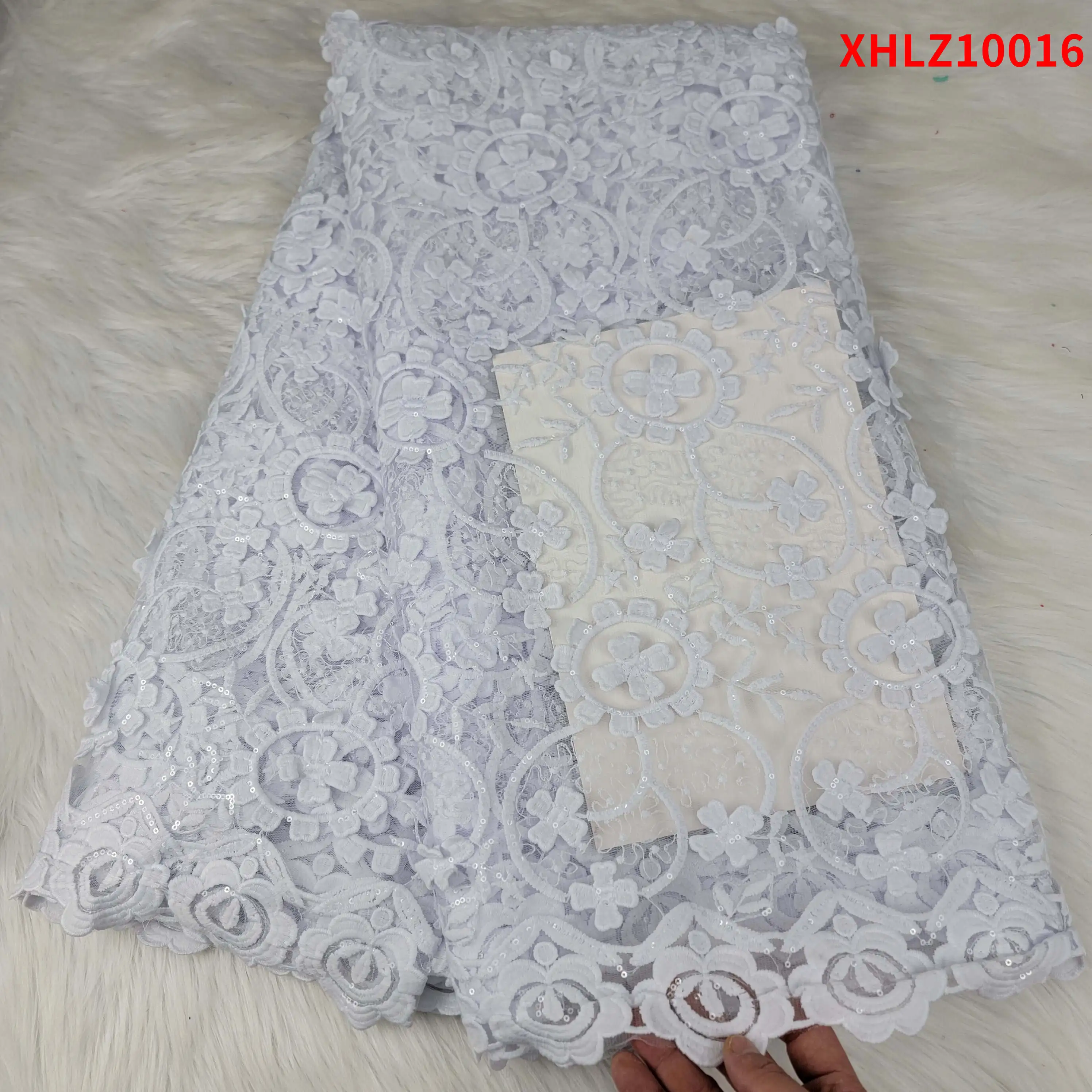 

Удивительная африканская одежда с высокой иглой, сетка, блестки, свадебная ткань, отличительный нигерийский тюль, фототкань XHLZ10016 c