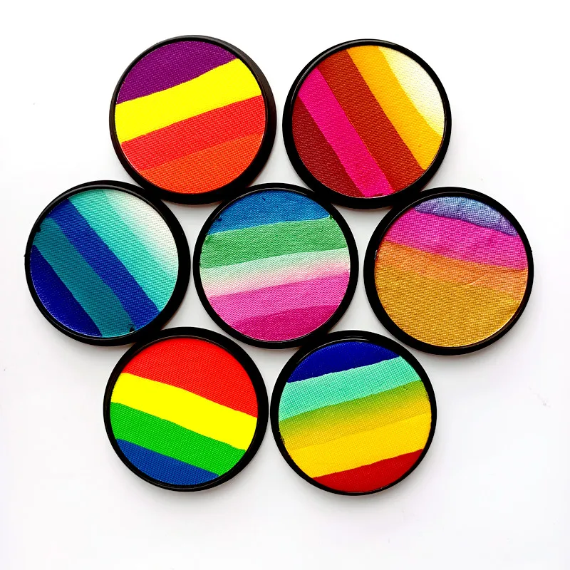 

20g Water Activated Safe Non-toxic Neon Color Art Female Body Painting Long Lasting Glowing Face Paint Split Cake