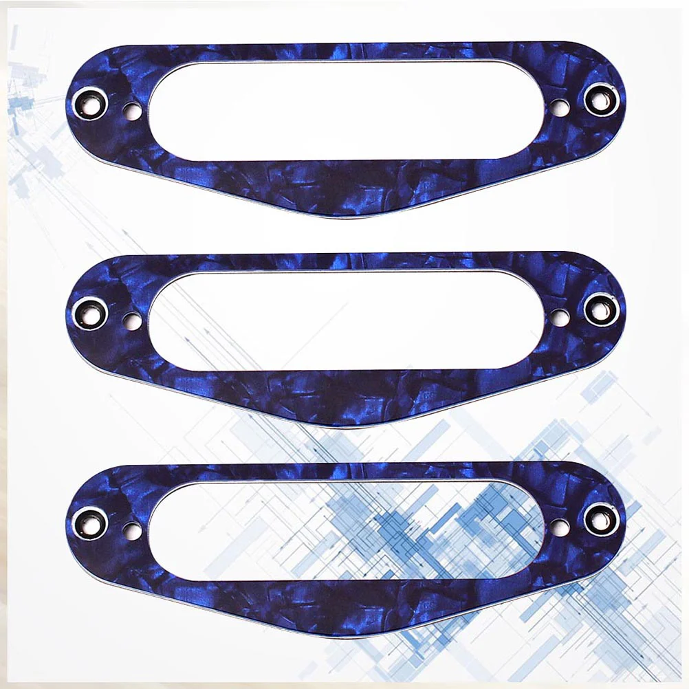 

3pcs Guitar Single Coil Pickup Mounting Rings Frame Mounting Rings Electric Guitar Replacement Parts ( Blue ) Humbucker