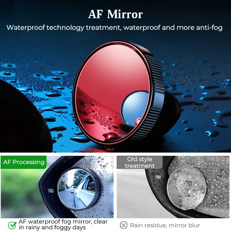 2 шт. выпуклая широкоугольная оправа для зеркала заднего вида с регулировкой на 360