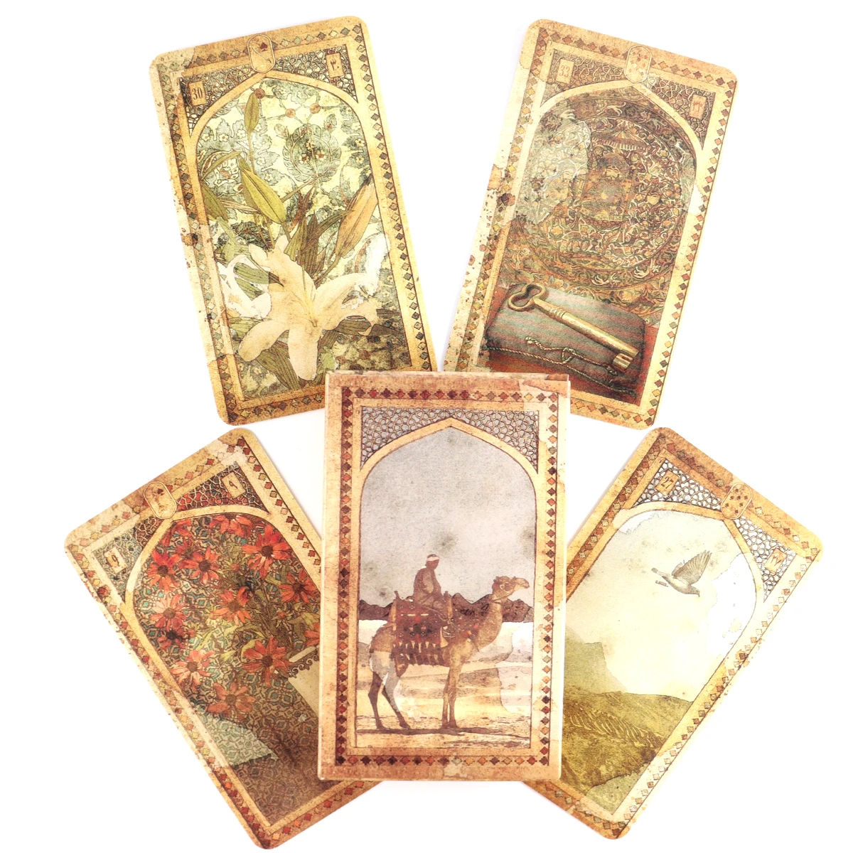 

Arabian Lenormand Tarot Deck for Beginners Board Game Multiplayer Party Game Fortune Telling Prophet Oracle Cards with PDF Guide