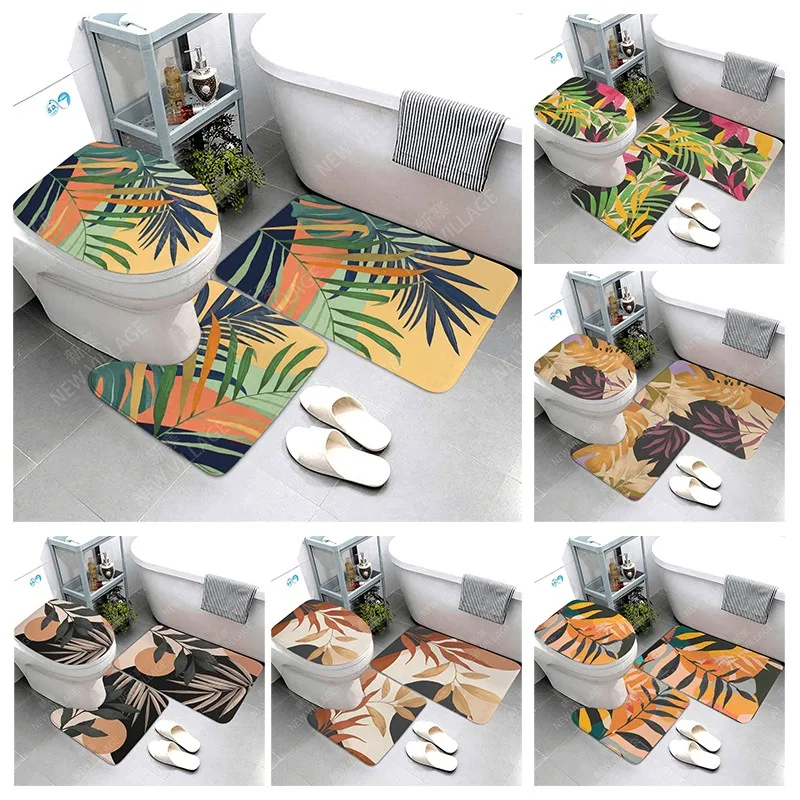 

Противоскользящий коврик для ванной, коврик для душа, декоративный Впитывающий Коврик для ног, вход в ванну, коврик для туалета в стиле бохо ...