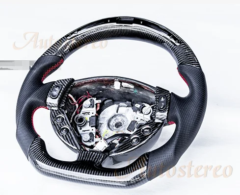 

Car Style Carbon Fiber Leather Steering Wheel For Maserati GT Coupe Version Interior Accessories Shift Paddle Extension