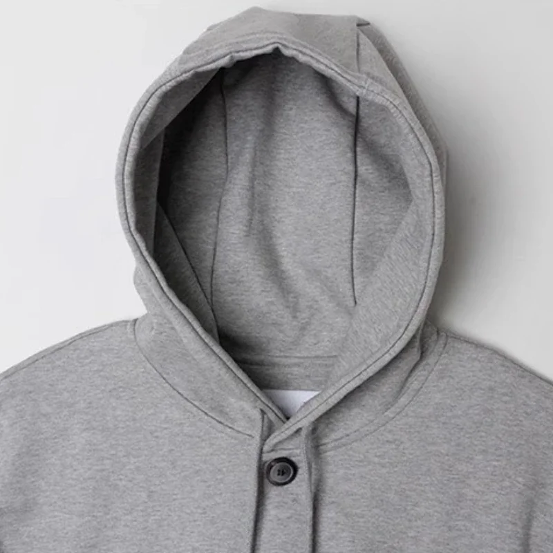 Мужская Весенняя однобортная уличная одежда в стиле Харадзюку С Капюшоном