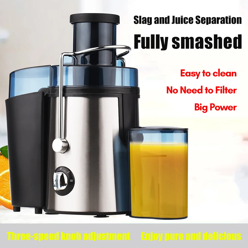 

Electric Juicers Household Fresh Juice Blender Stainless Steel 800W Strong Fruit Vegetables Extractor Residue Juice Separation