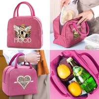 lunch bag kid thermal food handbag women outdoor picnic organizer portable tote bags leopard print insulated canvas cooler pouch