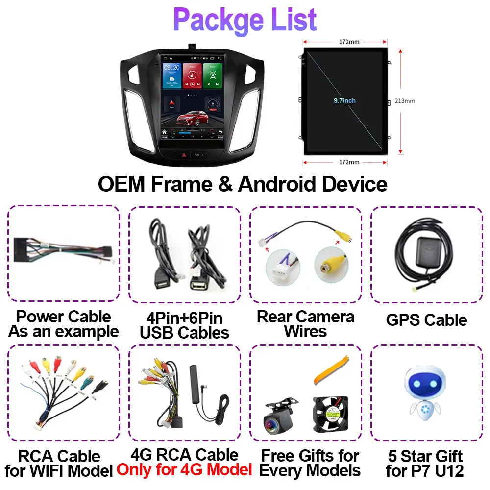 Фото Android 13 для Ford Focus 3 Mk 3 2011-2017 9,7 