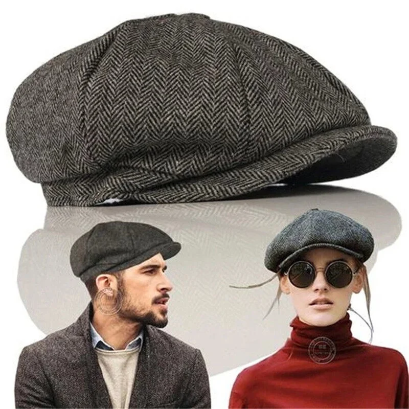 

Vintae Men Beret Newsboy ats Classic Painter at Western Caps Cotton Blend Berets Flat Brim Adjustable Men Sprin Street Cap