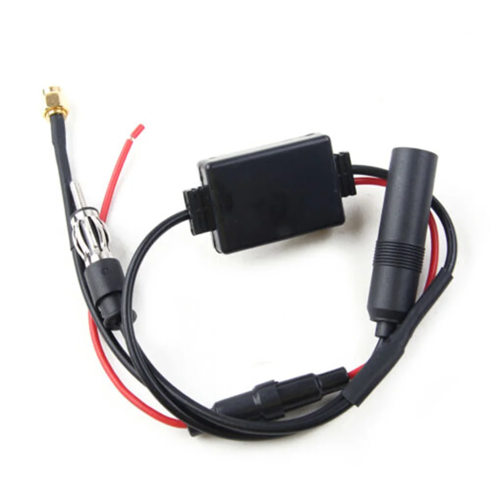 

FM Car Antenna Amplifier Signal Amplifier Antenna Receive Gain Device(Black)