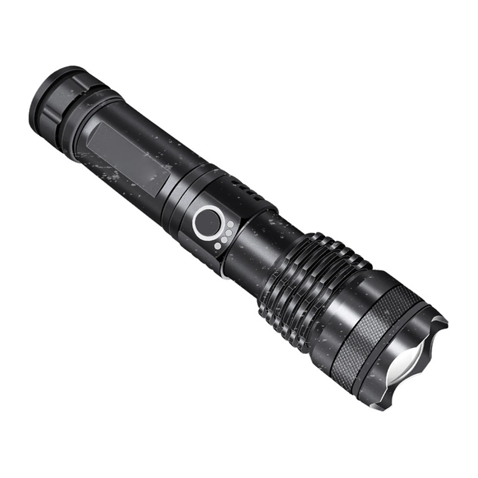 

Portable LED Hunt Flashlight Zoomable Light with Intelligent Power Indicator for Night Hike Fishing Outdoor Activities THJ99