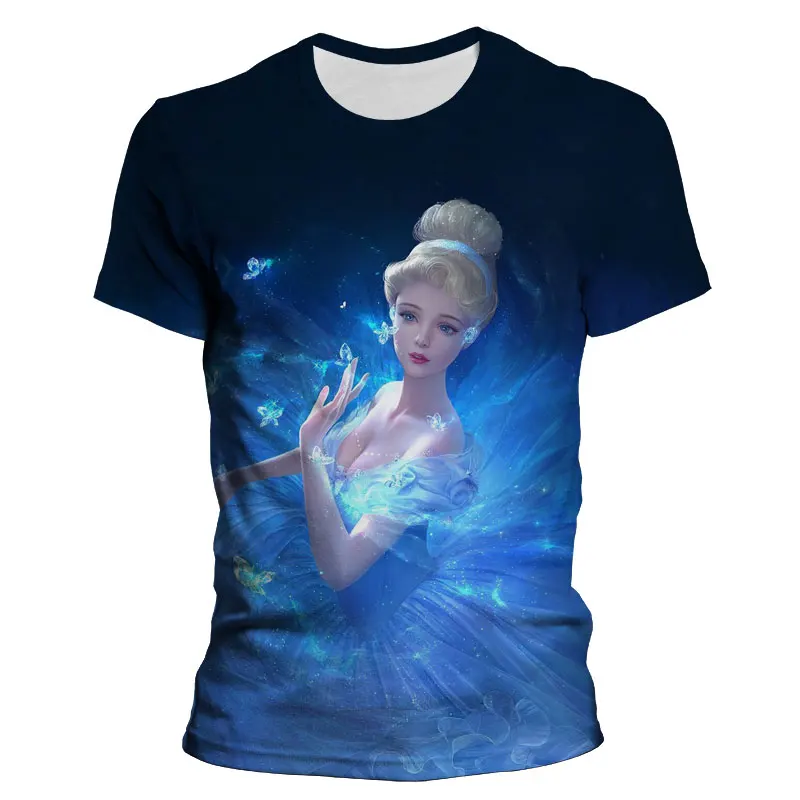 

Cartoon Anime T Shirt For Male Summer Harajuku Style Men Women Children T-shirts Disney Frozen 3D Print Kids Tee Tops Cool
