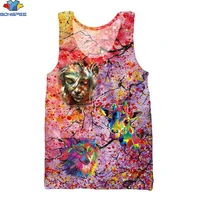 sonspee 2022 summer new style fashion animal pink portrait wolf sheep 3d vest collage print men women casual harajuku tank top
