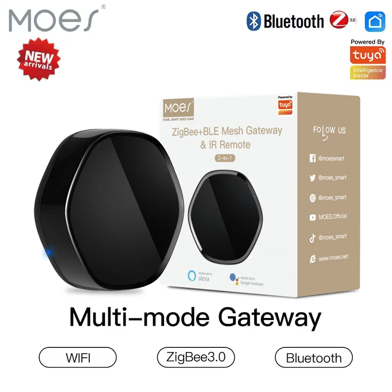 

MOES Tuya Умный шлюз Bluetooth Mesh ZigBee с ИК пультом