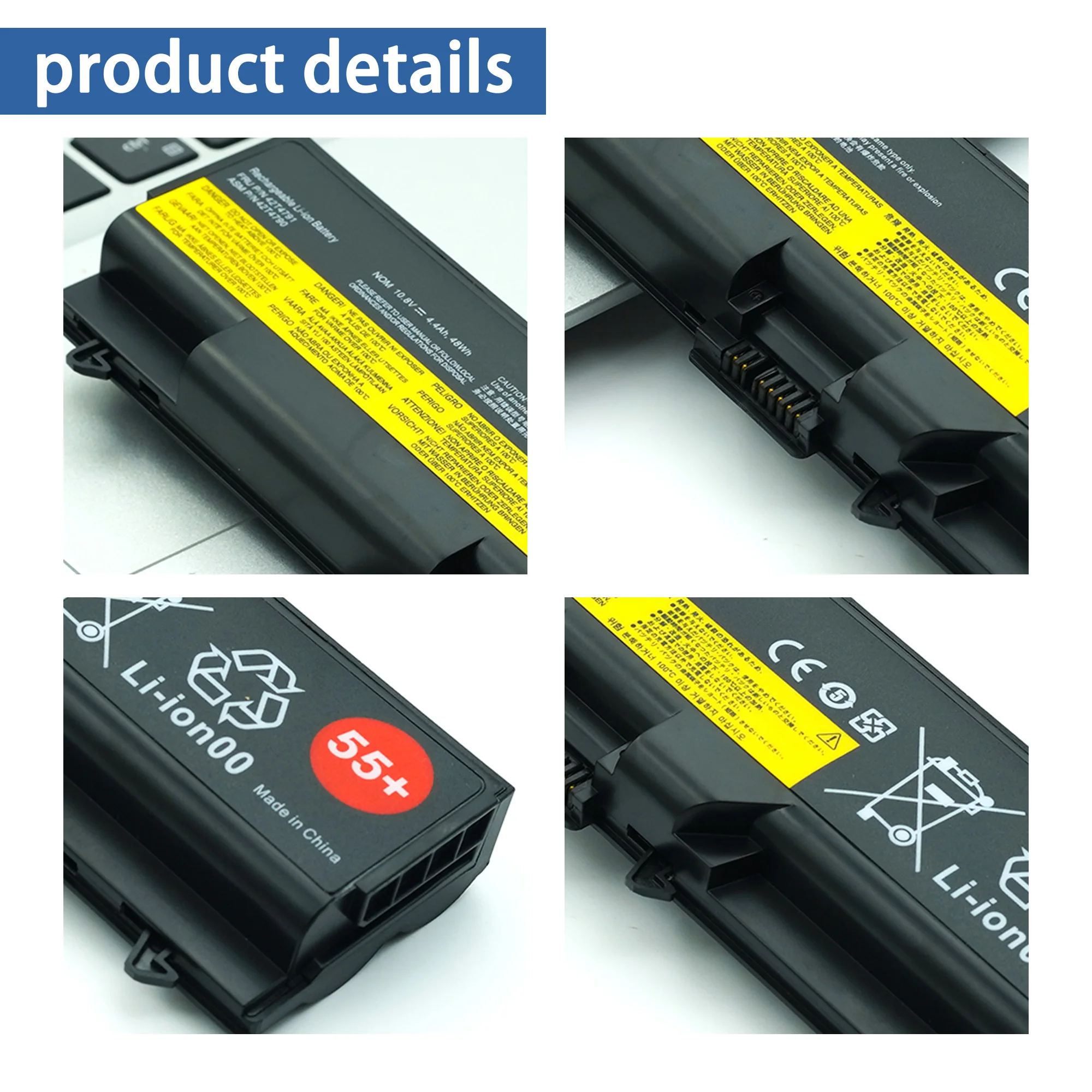 Фото 42T4791 T510 Аккумулятор для ноутбука Lenovo ThinkPad L512 L412 L520 E425 E520 E525 W520 T420 T520 42T4751 42T4752 42T4885 №4