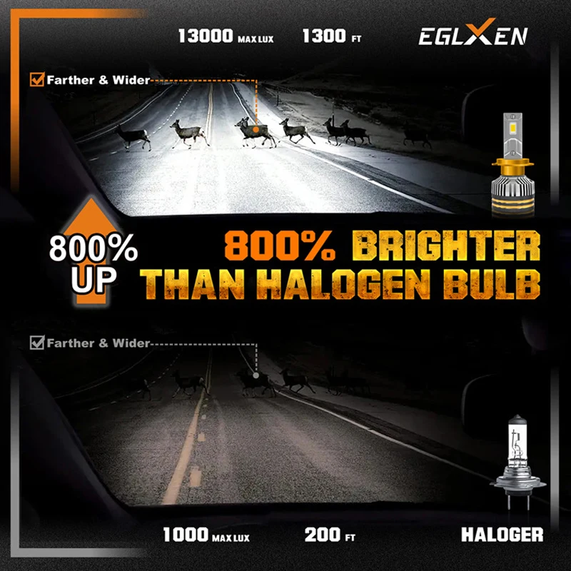 ZTZPIE Светодиодные Автомобильные Фары 6000K Canbus CSP 3570 260 Вт 26000LM HB3 HB4 9005 9006 H1 H7 H4 H11 12 В