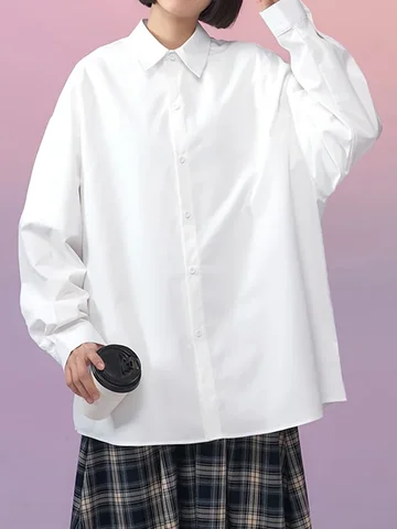 LEGIBLE 2025 женская белая полиэстер рубашка