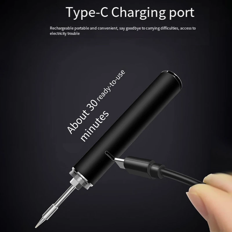 Электрический паяльник с беспроводной зарядкой через USB оловянный портативный
